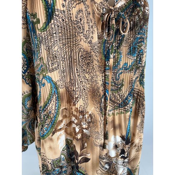 Avenue Women's Paisley Tunic Top Crinkle Pleat Size 22/24 Boho Grunge Peasant - Picture 4 of 7